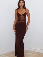 Call Me Up Maxi Dress Chocolate
