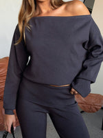 Can't Find The Words Knit Sweater Charcoal