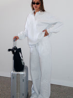 Chill Moves Wide Leg Sweatpants Grey Marle