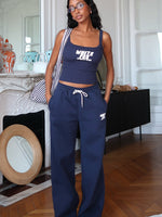 Club 14 Allie Wide Leg Sweatpants Navy