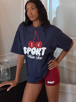 Club 14 Peyton Oversized Tee Navy