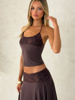 Cool Chaos Halter Top Chocolate