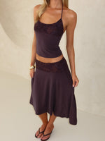 Cool Chaos Midi Skirt Chocolate