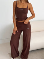 Core Strengths Wide Leg Pants Chocolate