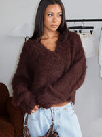 Cozy Vibes Knit Cardigan Chocolate