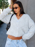 Cozy Vibes Knit Cardigan Grey Marle