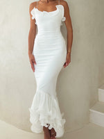 Dancing Petals Maxi Dress Off White