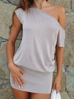 Following My Instincts Mini Dress Champagne