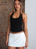 Hard To Please Low Rise Mini Skort White