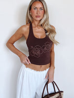 Honey Hustle Halter Top Chocolate