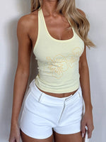 Honey Hustle Halter Top Lemon