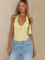 Hot Girl Halter Bustier Lemon