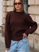 Keep It Classic Knit Sweater Chocolate