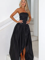 Keep My Promise Strapless Maxi Dress Black