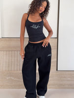 Know What You Want Barrel Leg Sweatpants Black
