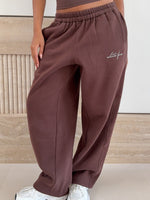 Know What You Want Barrel Leg Sweatpants Chocolate