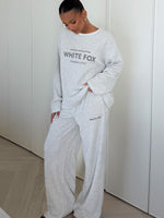Leave Me Out Of It Waffle Wide Leg Sweatpants Grey Marle