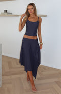 Free All Night Midi Skirt Steel