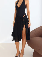 Look Twice Midi Dress Black
