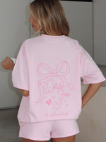 Love You Forever Oversized Tee Pink