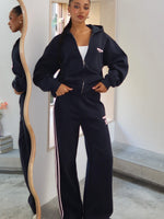 Lucky Thirteen Charise Wide Leg Sweatpants Navy