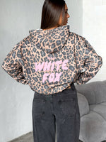Offstage Printed Oversized Hoodie Dark Leopard