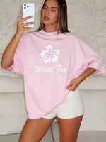 Own Your Glow Oversized Tee Pink