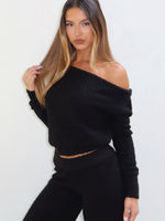 Please Be Mine Knit Sweater Black