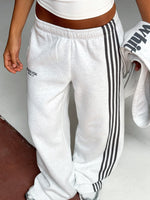 Release 15 Asalia Wide Leg Sweatpants Grey Marle