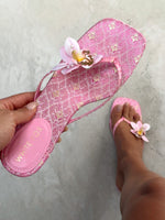 Rhea Orchid Thong Mules Pink
