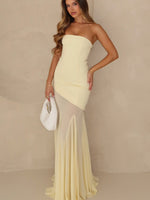 Sending My Best Strapless Maxi Dress Lemon
