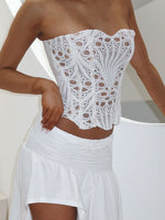 So Much To Say Strapless Bustier White