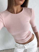Soft Focus 3/4 Sleeve Top Baby Pink