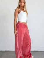 Soul Fire Velour Pants Red