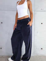 Soul Fire Velour Pants Navy