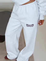 Standing My Ground Wide Leg Sweatpants Grey Marle