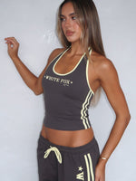 Star Of The Night Halter Top Charcoal