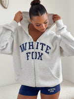 Starting Fresh Zip Front Hoodie Grey Marle
