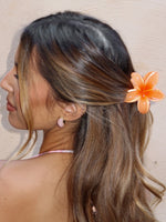 Floral Charm Hair Clip Peach