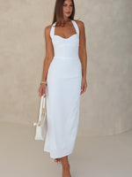 Sweet Glow Midi Dress White