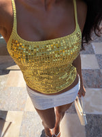 Sweet Like That Sequin Knit Top Yellow