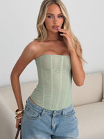 Tell Me A Secret Strapless Bustier Mint