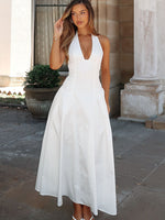Tinsel Trouble Halter Midi Dress White
