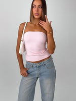 Tiny Drama Strapless Top Baby Pink