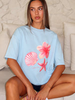 Treasured Memories Oversized Tee Baby Blue