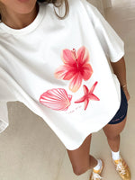 Treasured Memories Oversized Tee White
