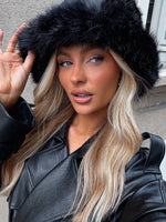Trixie Faux Fur Hat Black