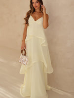 Twirl With Me Maxi Dress Lemon
