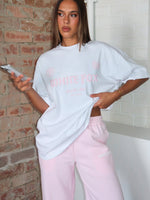 Vibe Too High Oversized Tee White
