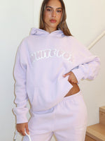 Vol. 1 Front Graphic Oversized Hoodie Lilac